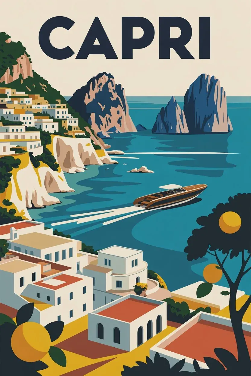 Capri Editorial — illustrazione digitale